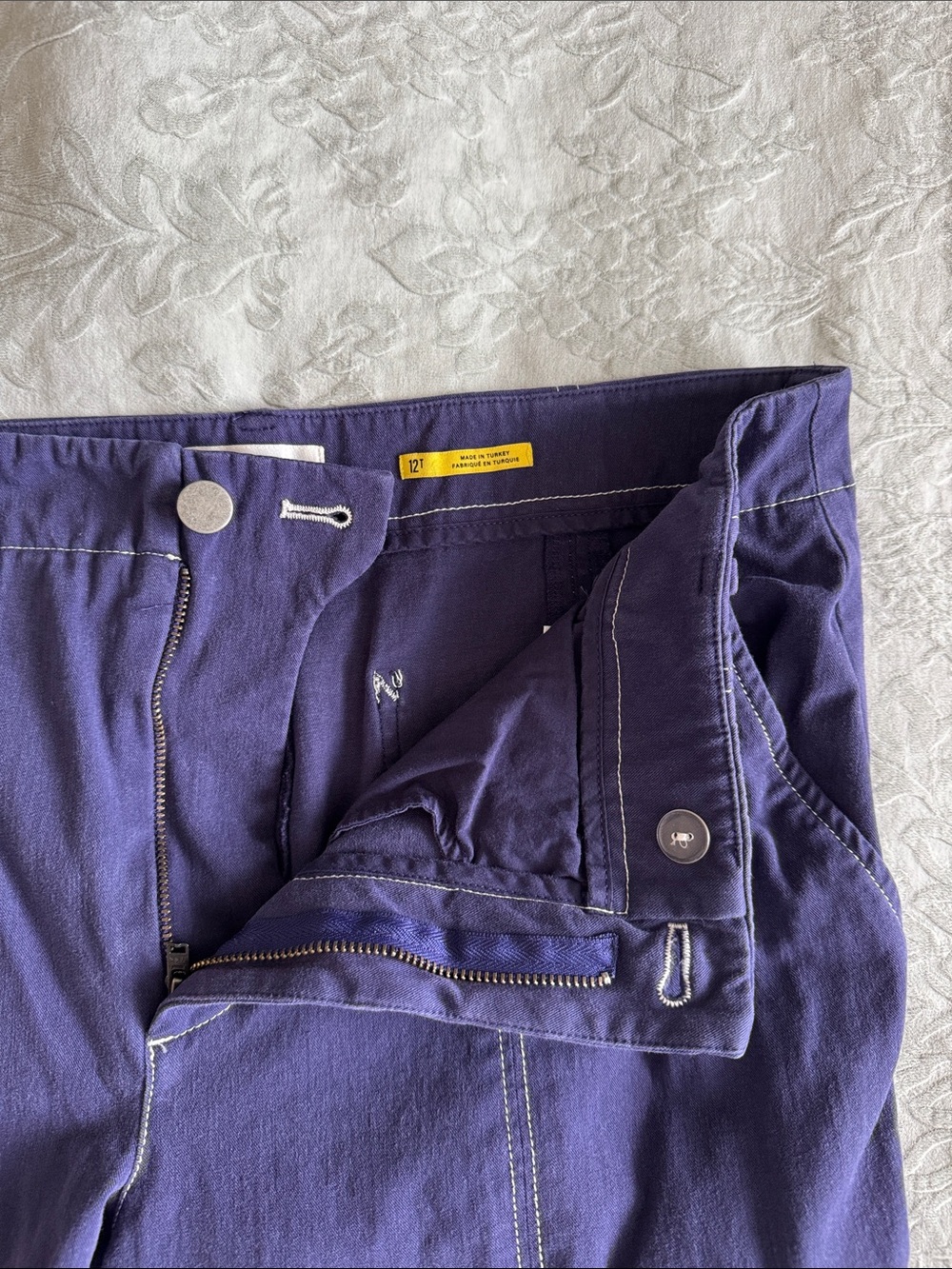Maeve by Anthropologie Women’s Purple Cargo Pants with Contrast Stitching - Picture 5 of 13